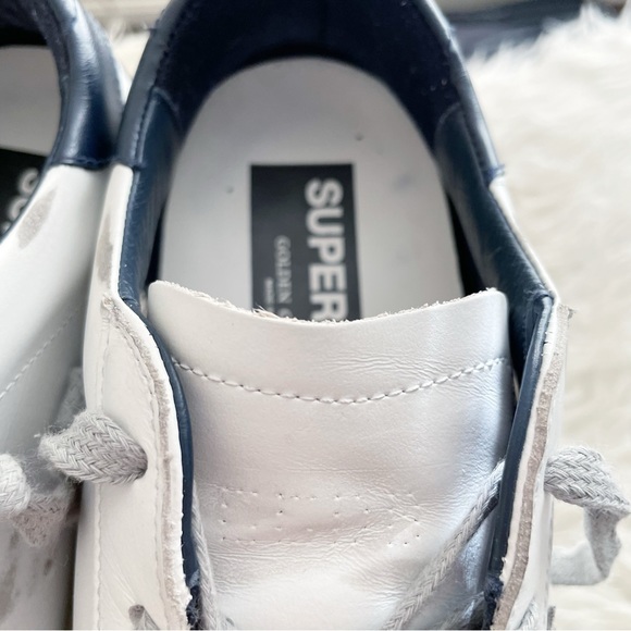 Golden Goose Women's Super-Star with suede star and blue heel tab size 40 - Picture 10 of 14